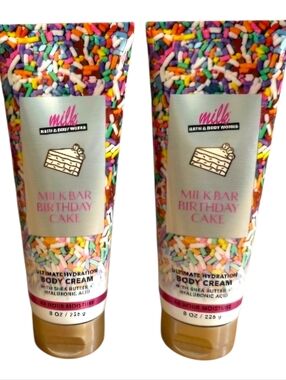 Bath & Body Works Milk Bar Birthday Cake Body Cream - Multicolor Sprinkle Design